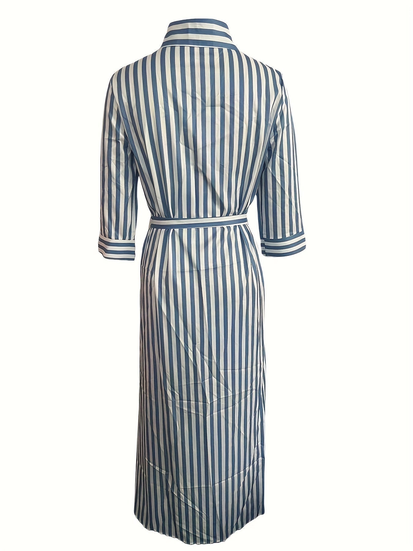 Verónica Chic Striped Maxi Dress Elevated Occasion Wear