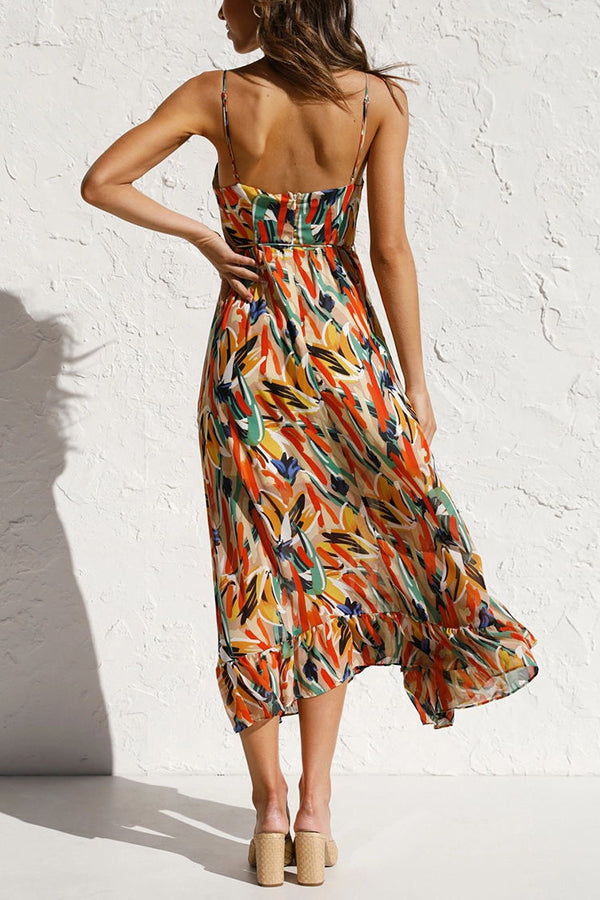 Minimalist Edvige Colorful Midi Dress Elevated Occasion Wear