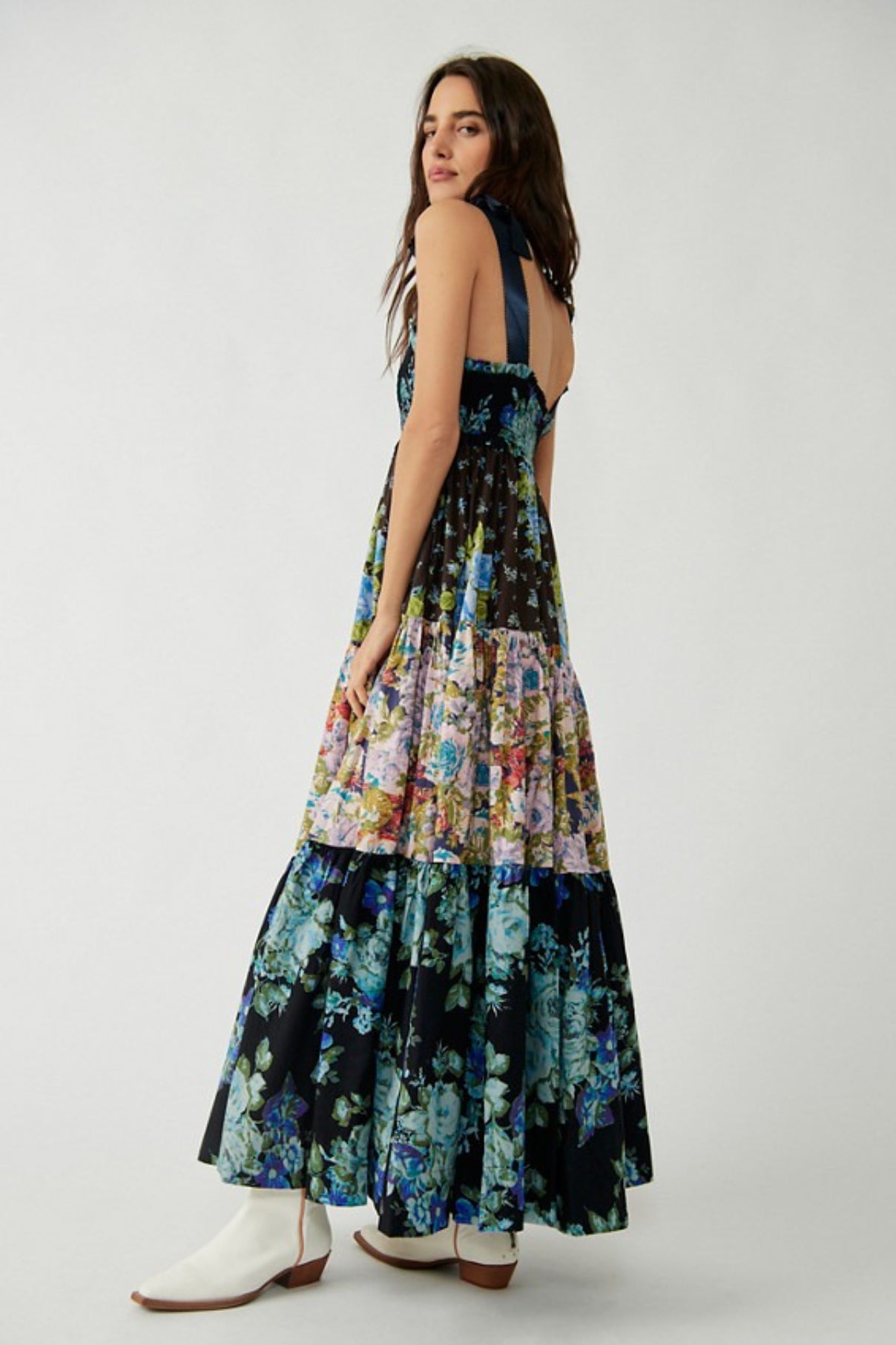 Classic Print Cami Maxi Boho Dress