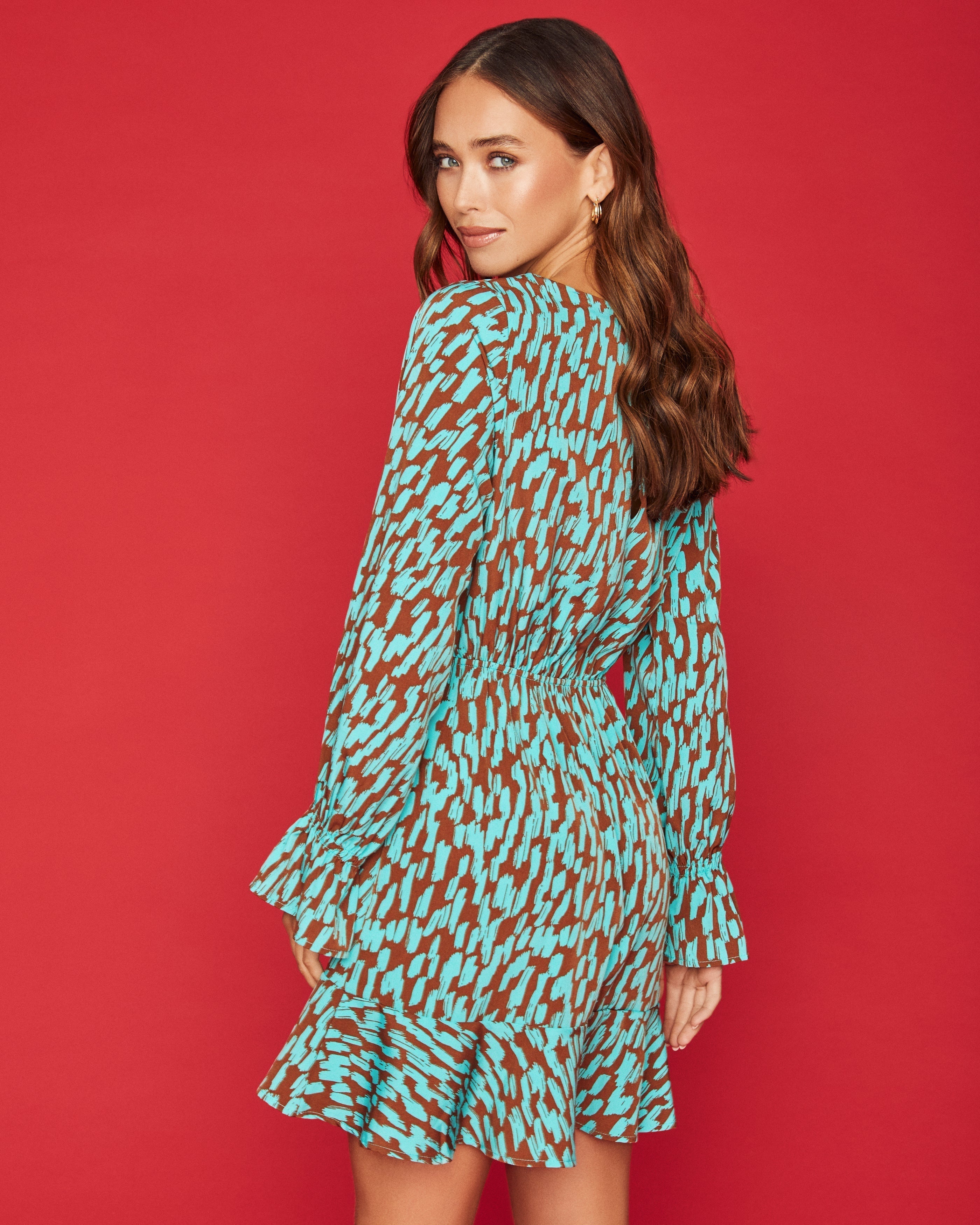 Printed Aspyn Ruffle Tie Dress FINAL