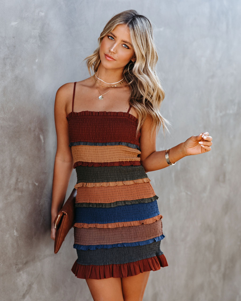 Smocked Aliza Ruffle Tiered Mini Dress FINAL