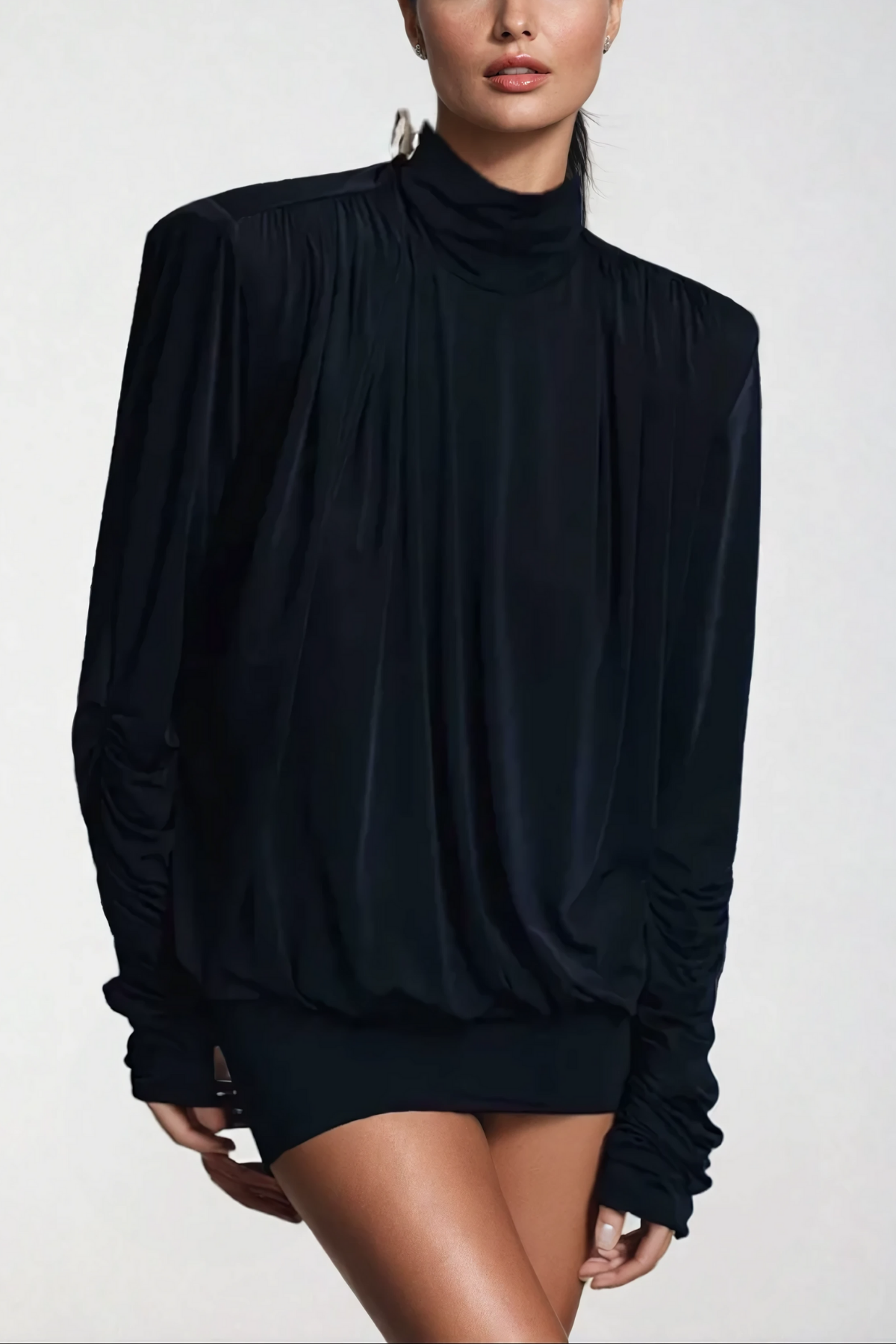 Backless Alphonsus Ruch Mini Dress In Black