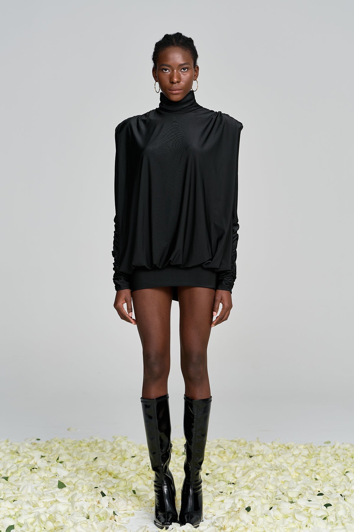 Backless Alphonsus Ruch Mini Dress In Black
