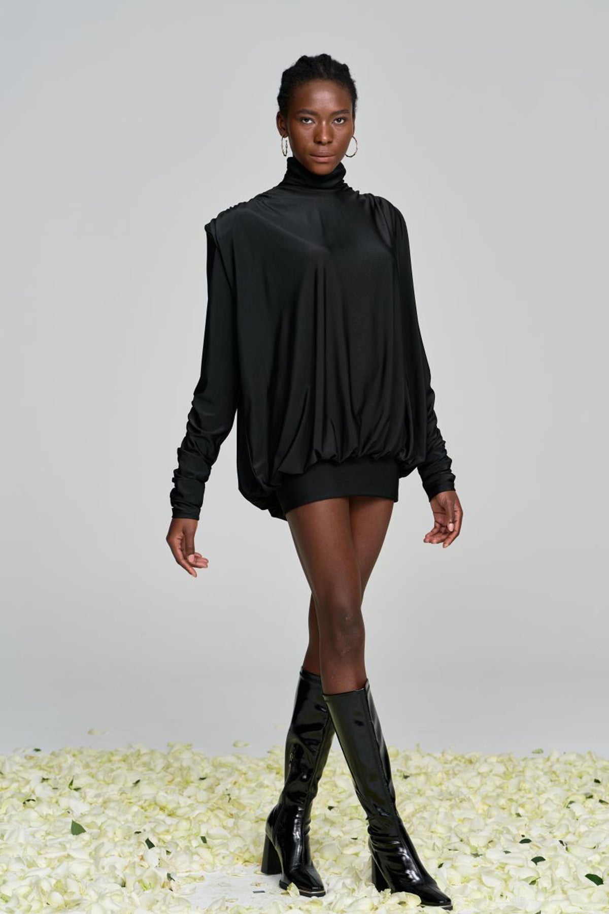 Backless Alphonsus Ruch Mini Dress In Black