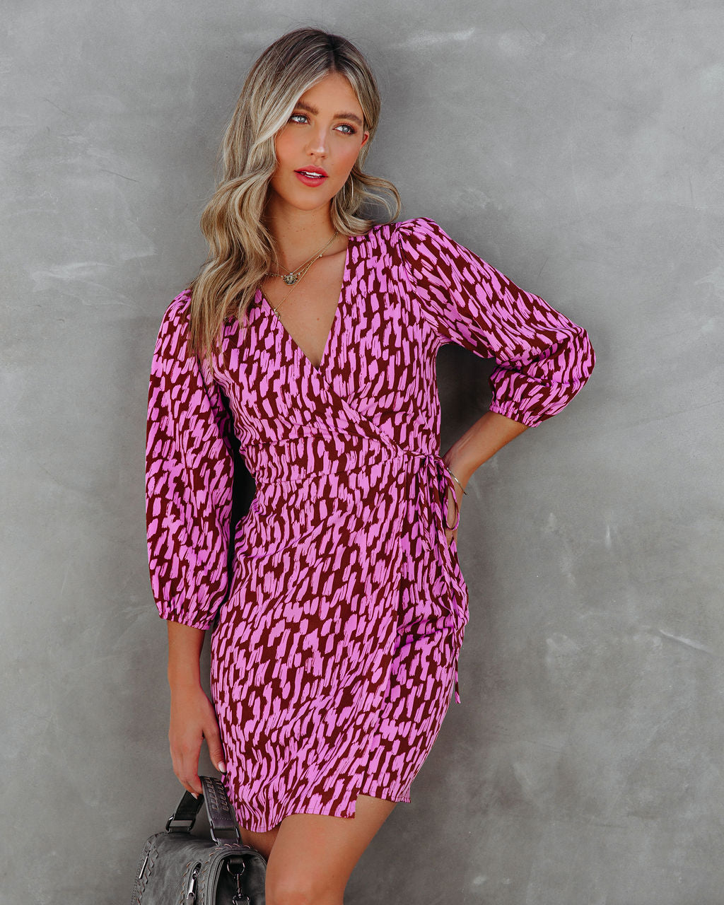 Year Another Of Love Printed Wrap Dress FINAL