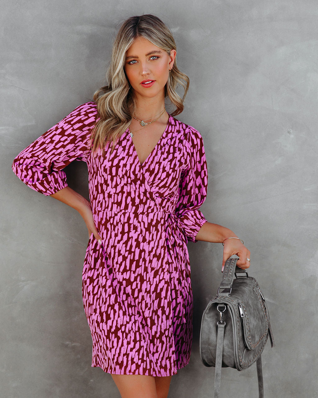 Year Another Of Love Printed Wrap Dress FINAL