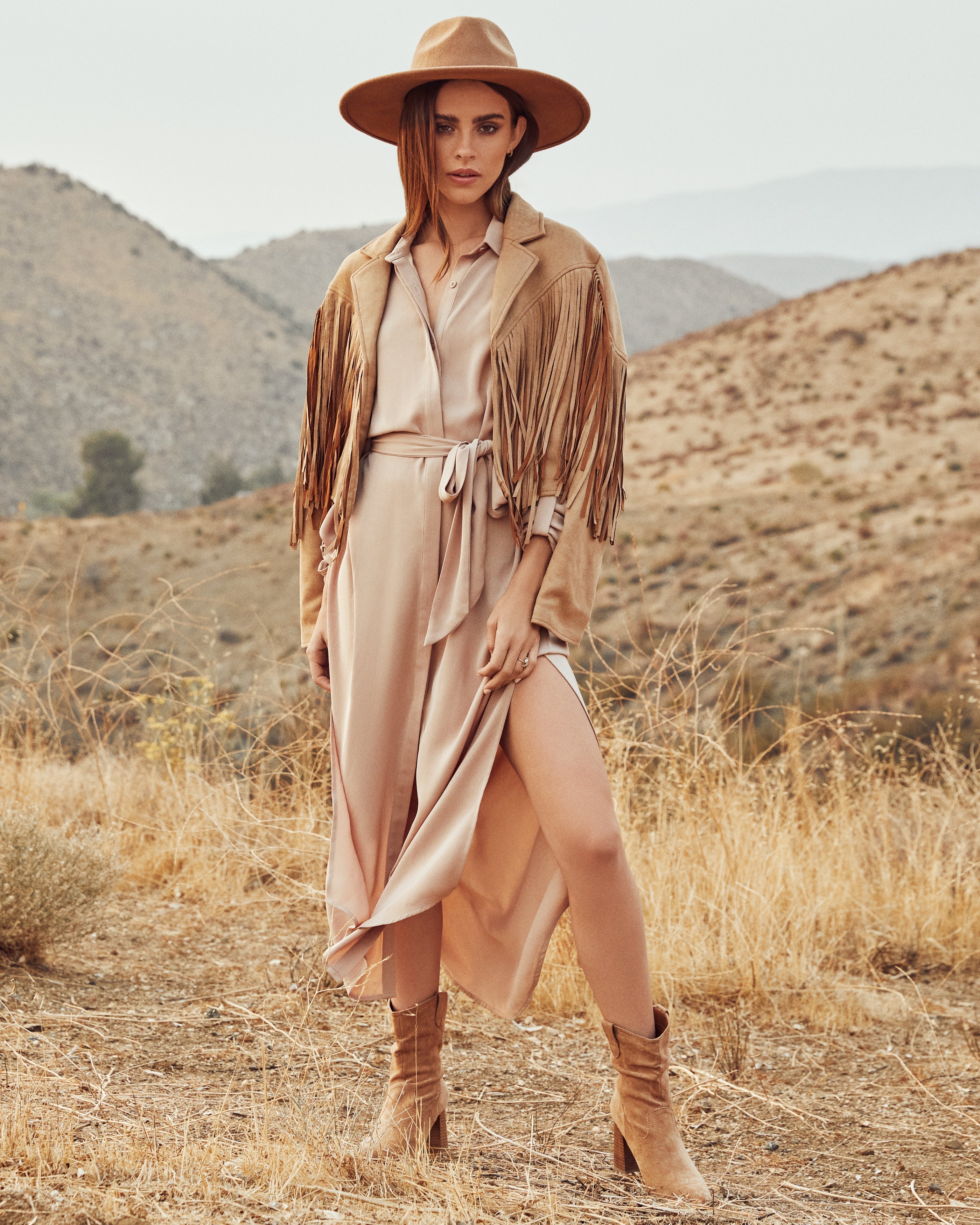 Button Betsy Down Midi Dress Nude FINAL