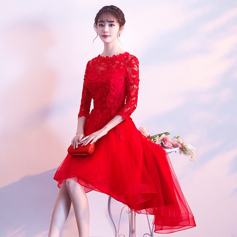 Kissnovaa - New Short Front Long Back Refined Party Banquet Prom Dresses