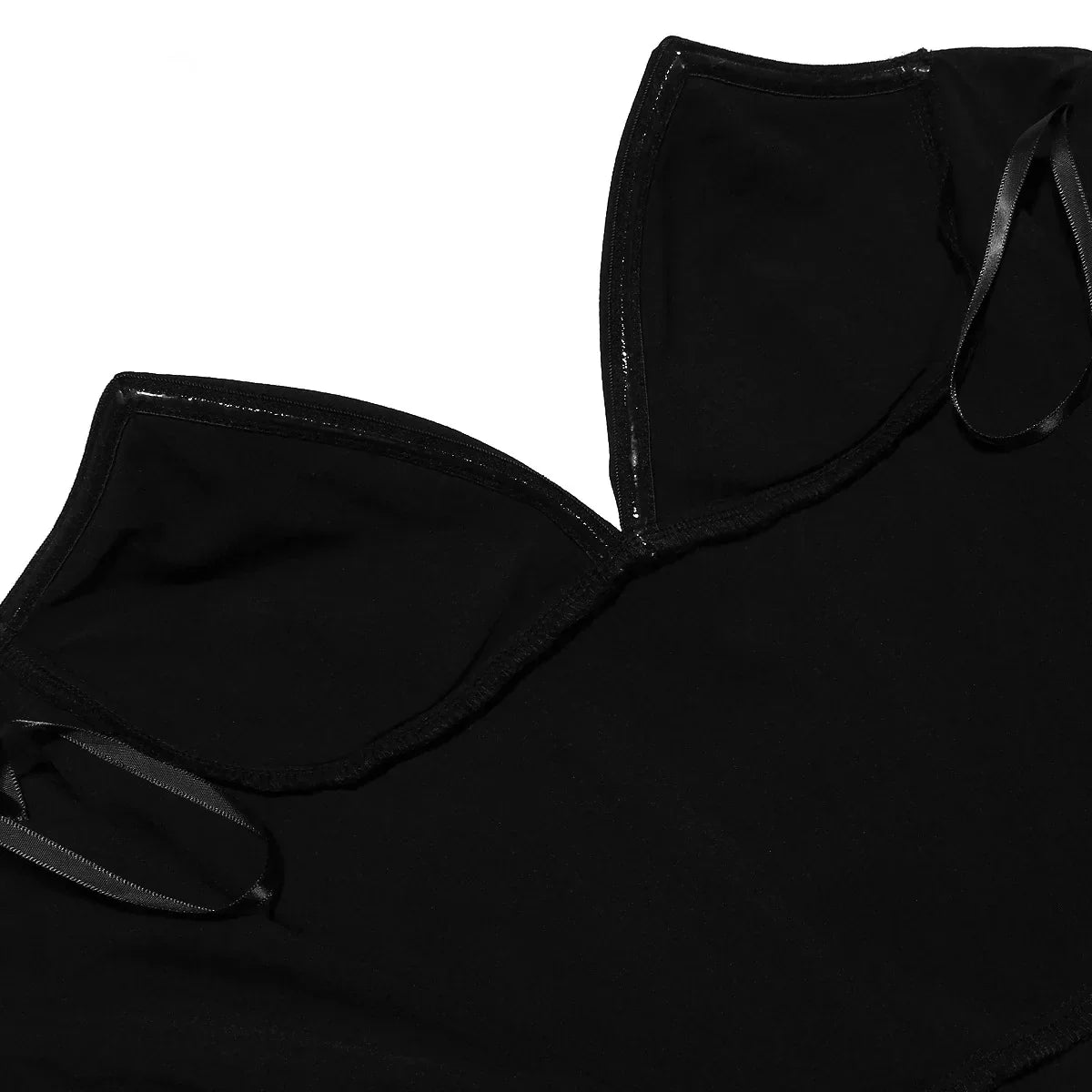 Plunge Black Corset Midi Dress