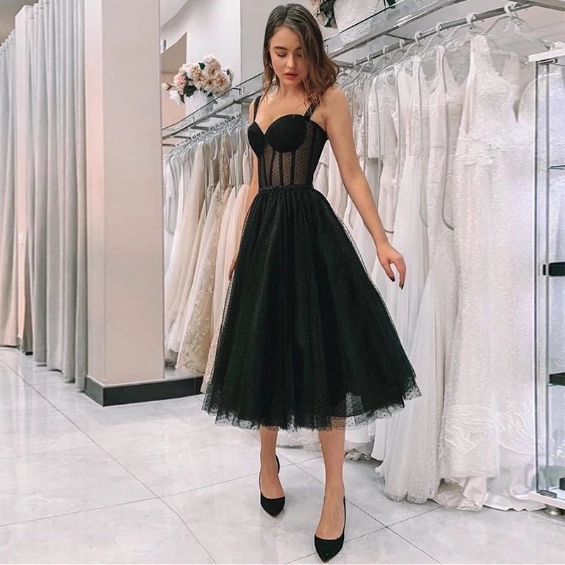 Polka Black Dot Tulle Dress