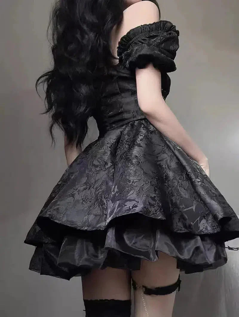 Princess Black Mini Dress