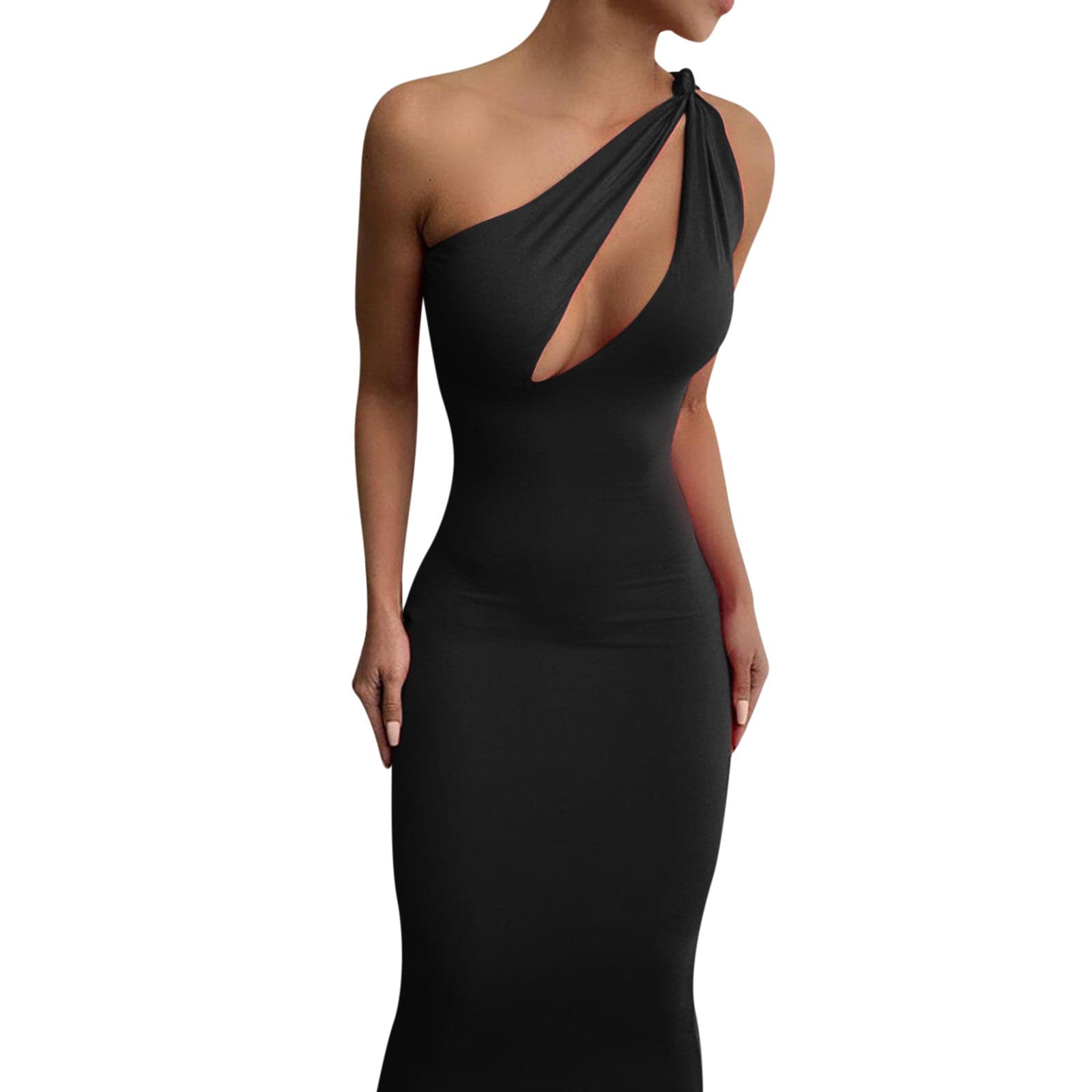 Women Summer Chic Black Sleeveless Birthday Party Dress