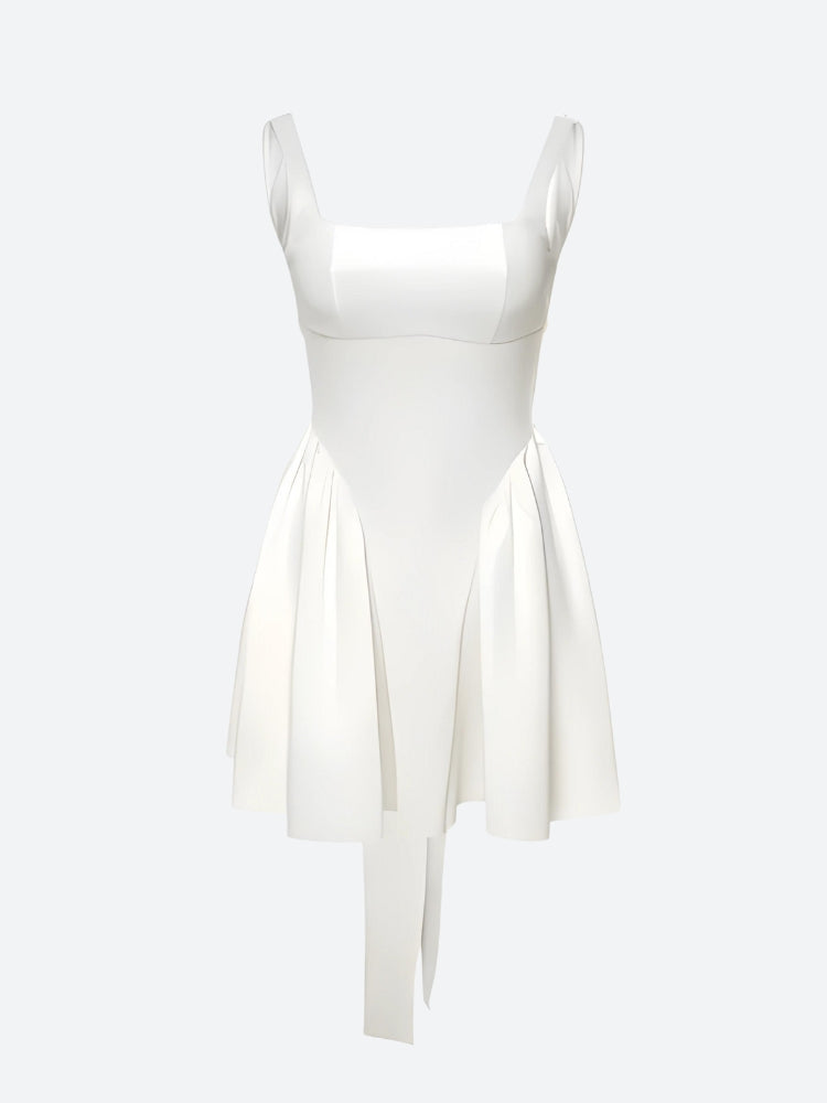 Waist Bow Backless Mini Dress