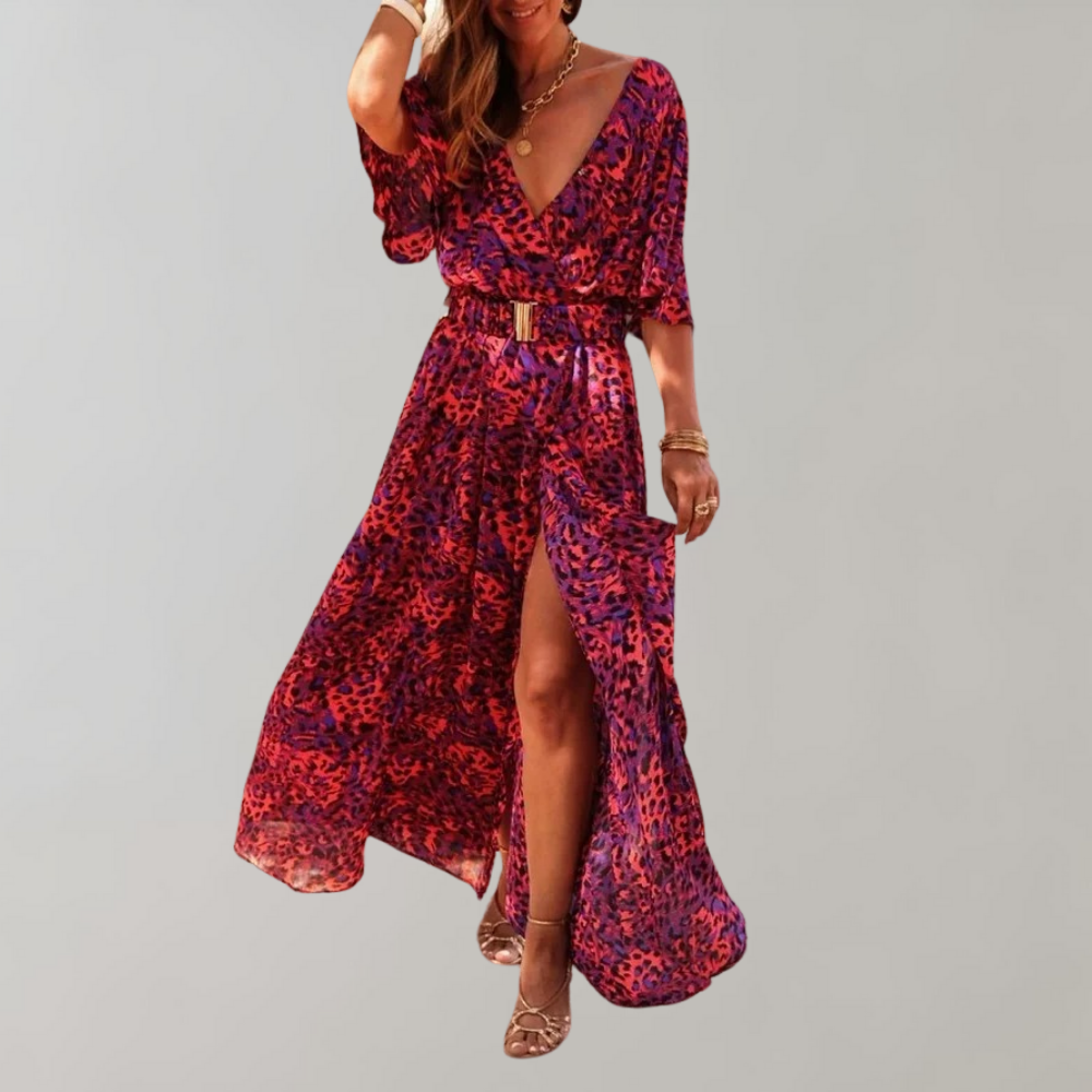 Nadia Exclusive Maxi Wrap Summer Dress Elevated Occasion Wear