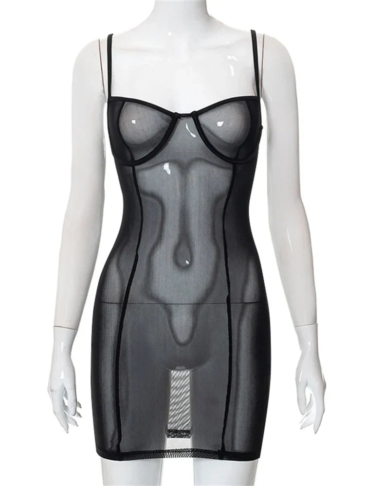 See Mesh Through Summer Mini Dresses
