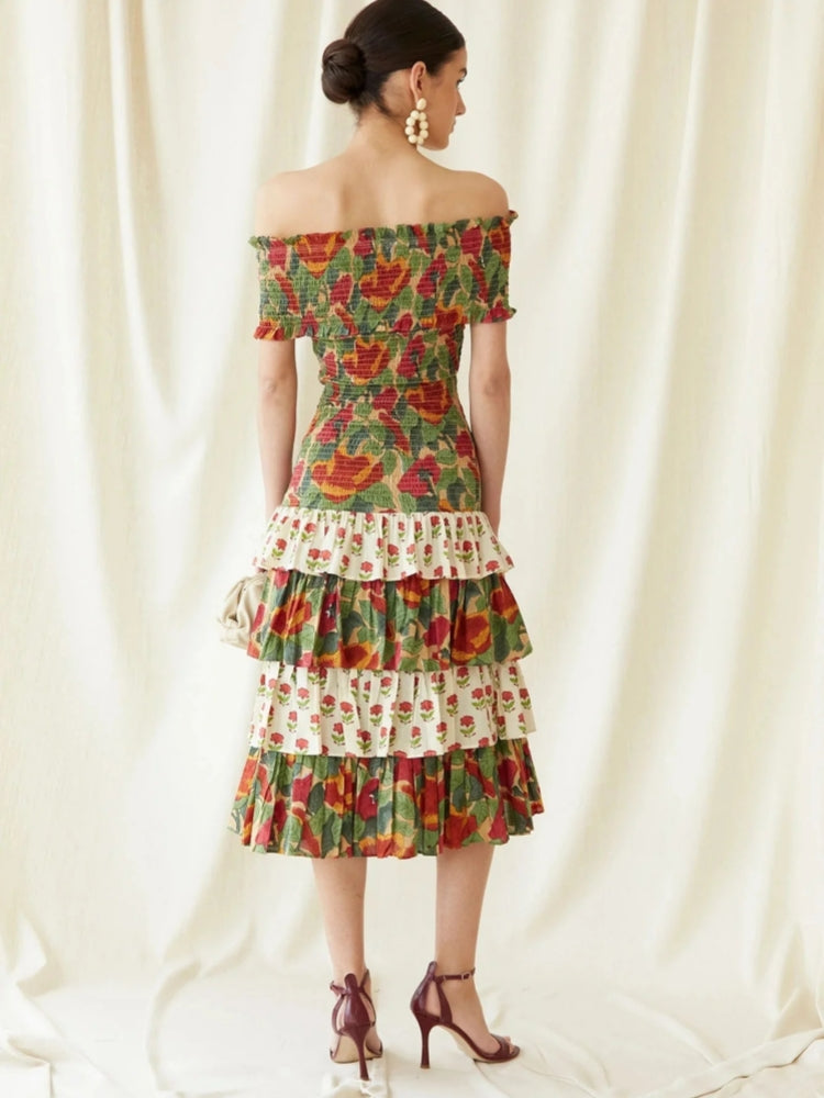 May Multicolor Midi Dress