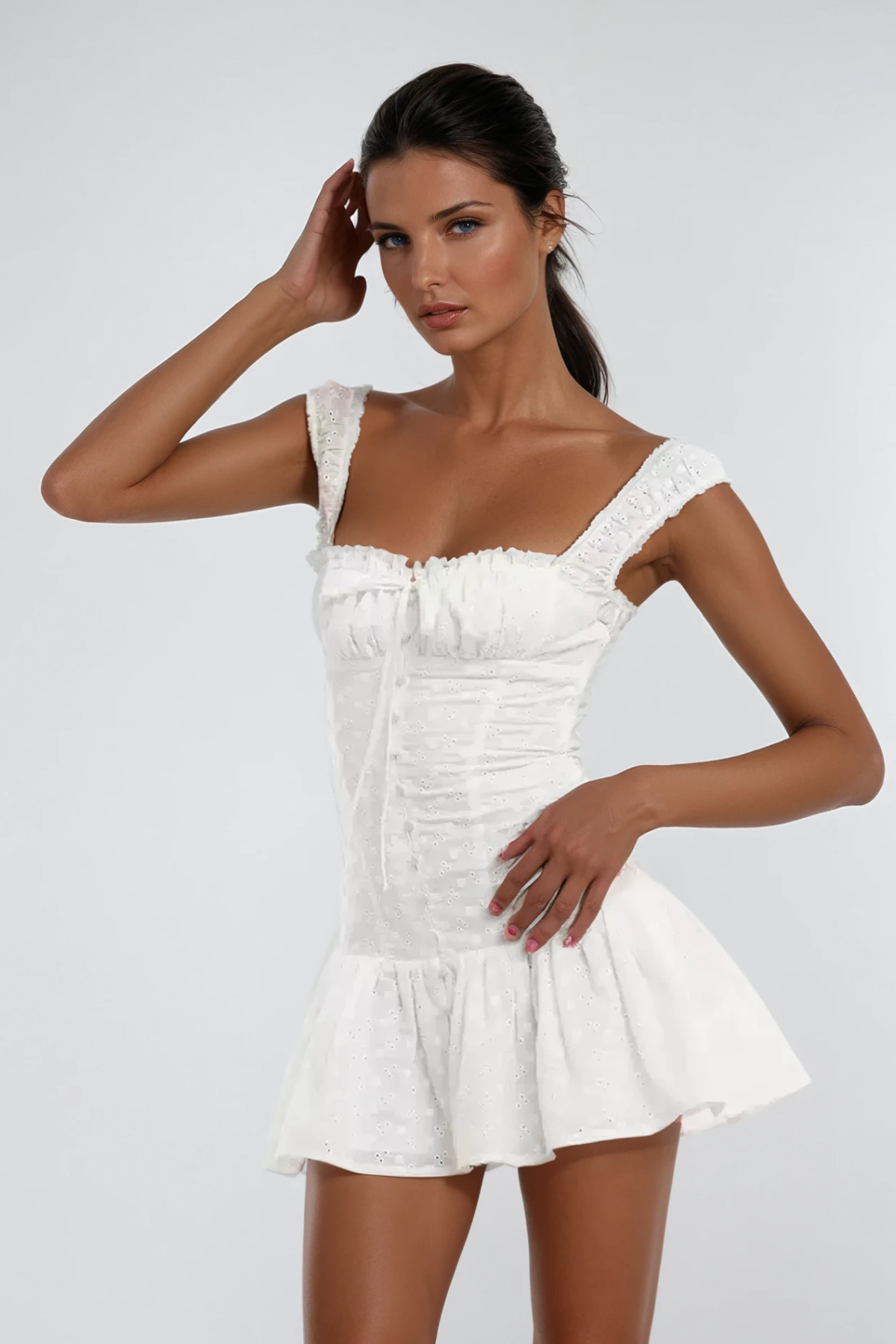 Sleeveless Chinwendu Ruffle Mini Dress
