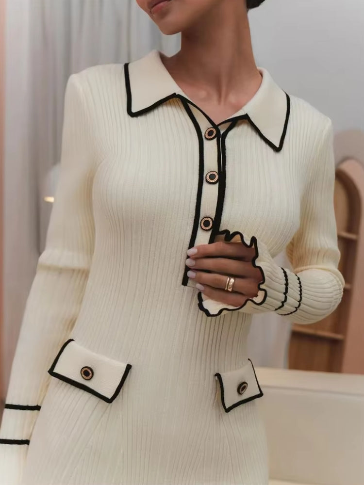 Traditional Ribbed Midi Dress