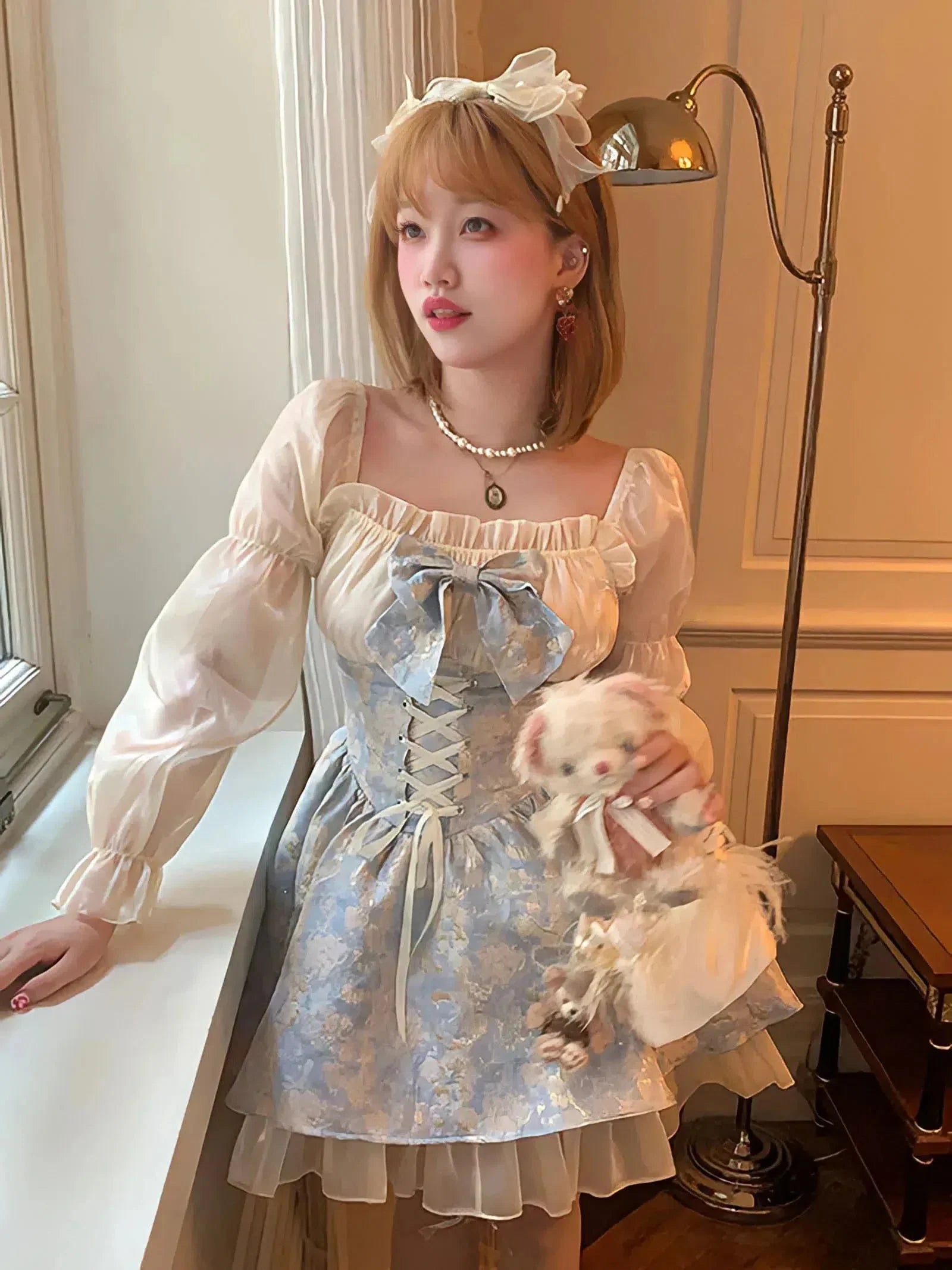 Bow Coquette Princess Mini Dress