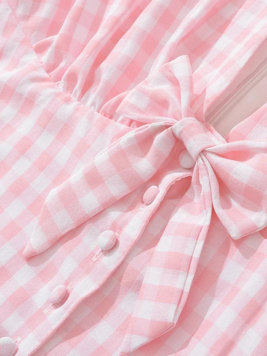 Gingham Coquette Mini Dress