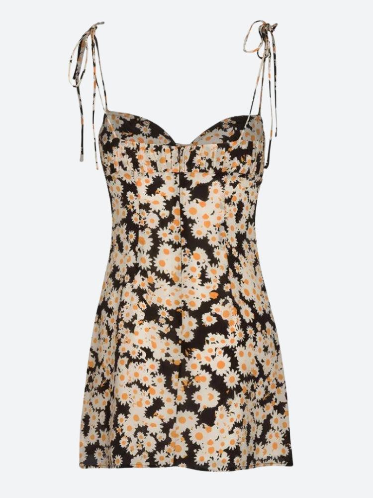 Daisy Cottagecore Tie Strap Mini Dress