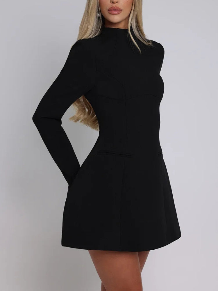 Out Cut Open Back Mini Dress
