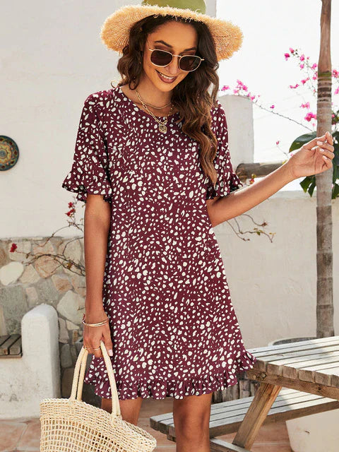 Griselda Effortless Printed Relaxed Mini Dress Designer Edit