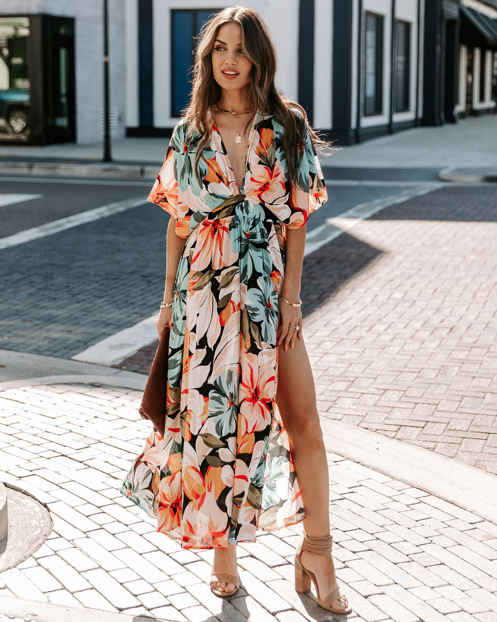 Janika Bloom Kimono Midi Dress