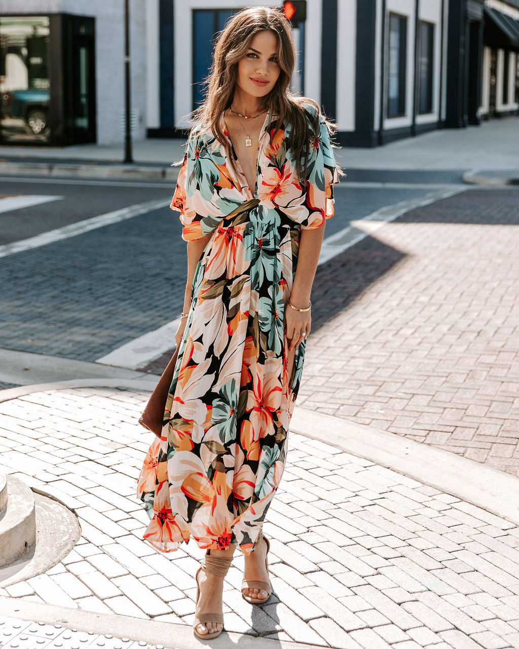 Janika Bloom Kimono Midi Dress