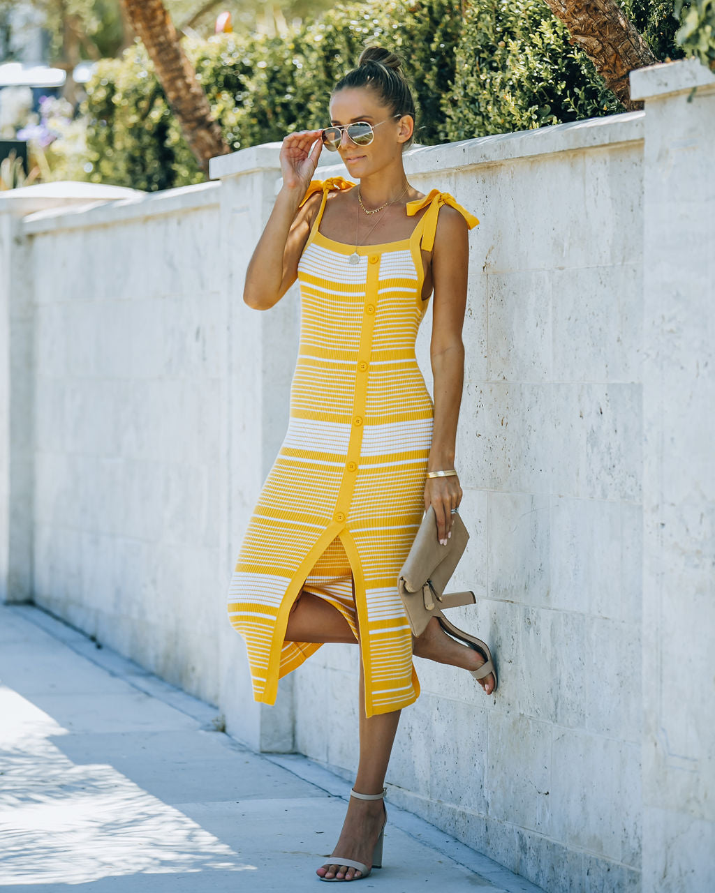 Striped Ava Knit Midi Dress FINAL