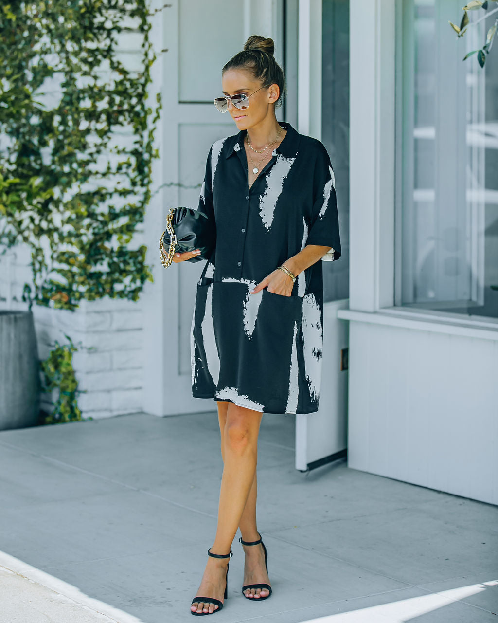 Pocketed Raelynn Button Down Shirt Dress FINAL