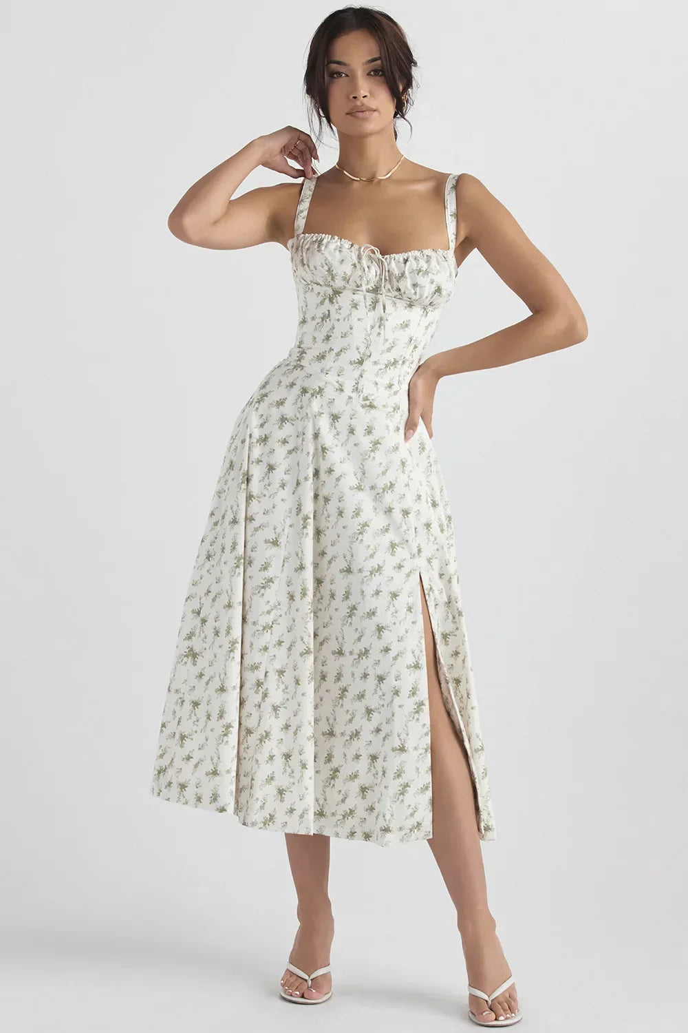 2024 Boutique Temperament Sleeveless Maxi Casual Summer Floral Dress