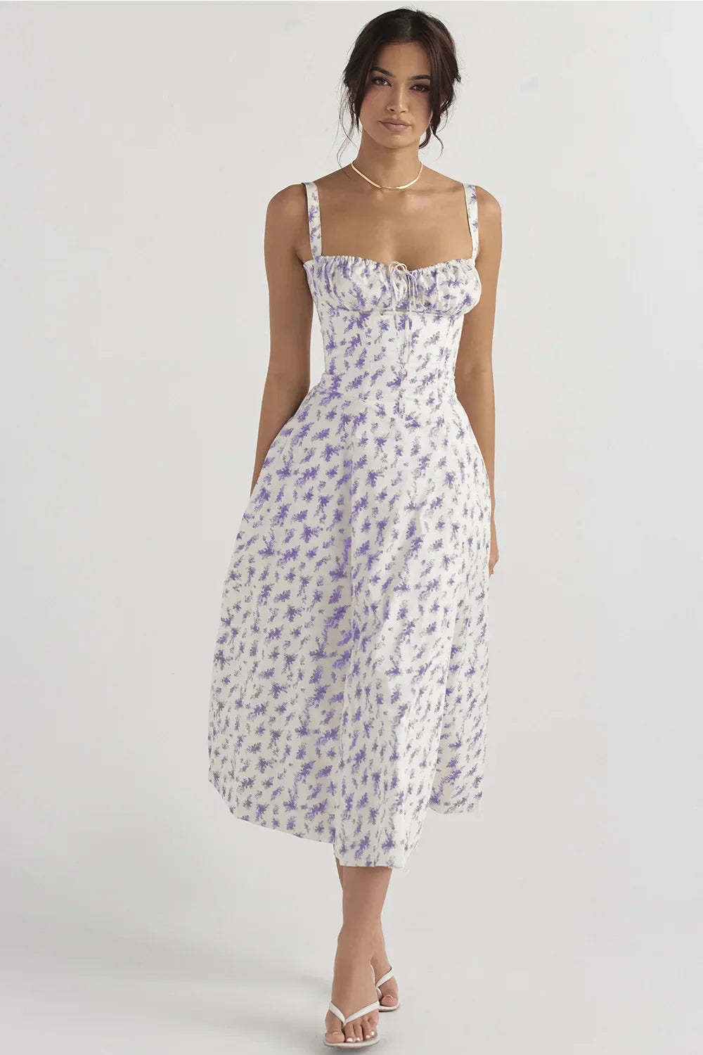 2024 Boutique Temperament Sleeveless Maxi Casual Summer Floral Dress
