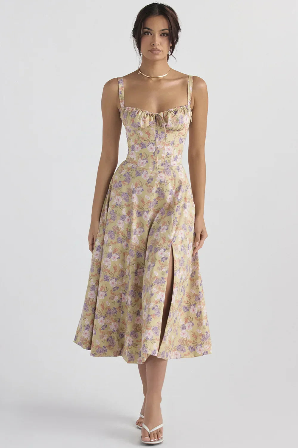 2024 Boutique Temperament Sleeveless Maxi Casual Summer Floral Dress