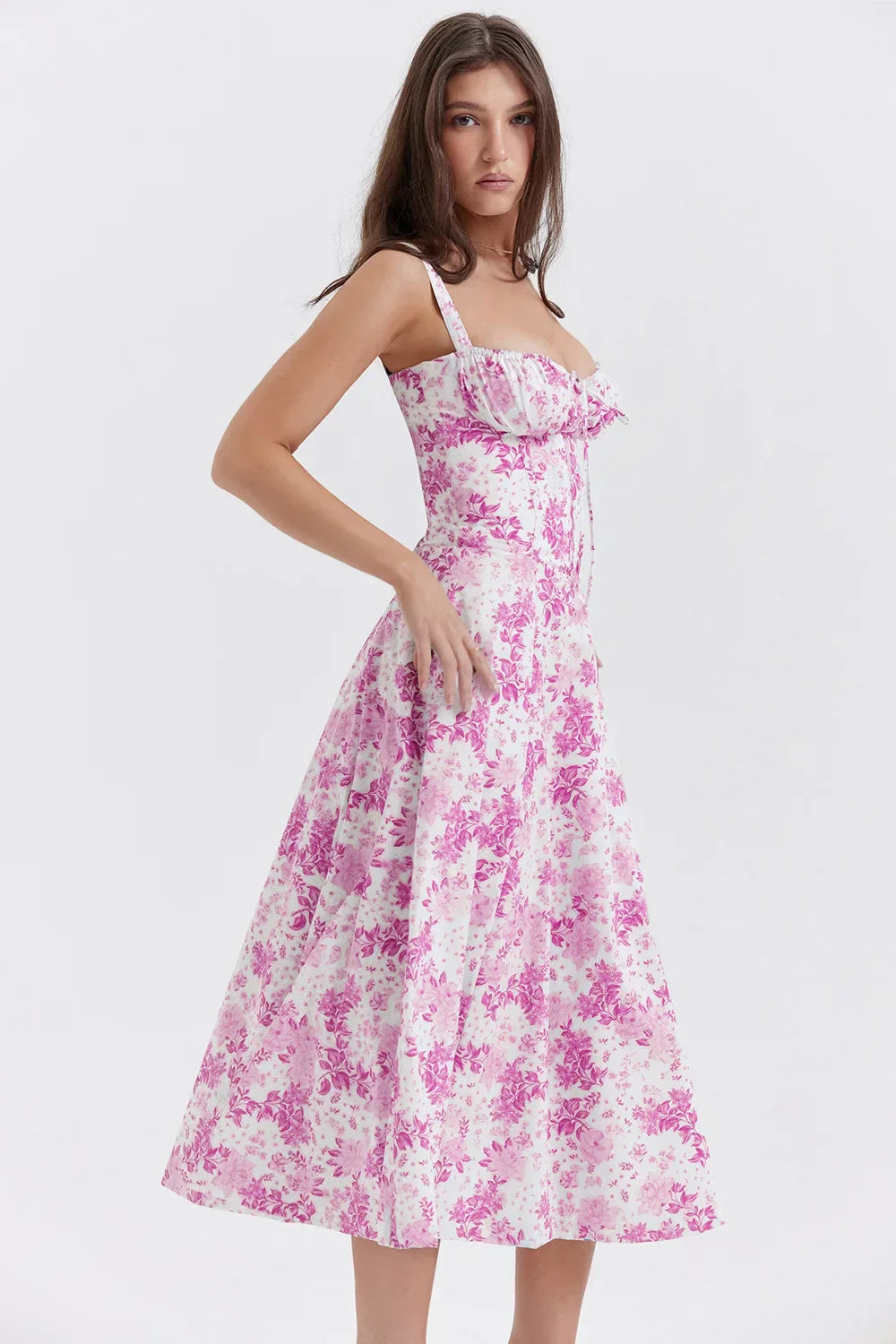2024 Boutique Temperament Sleeveless Maxi Casual Summer Floral Dress