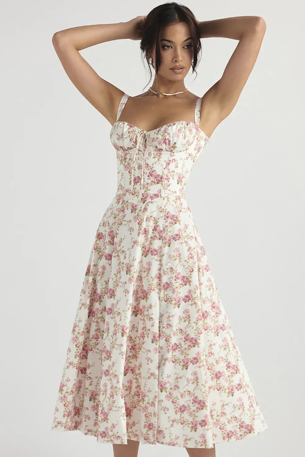 2024 Boutique Temperament Sleeveless Maxi Casual Summer Floral Dress