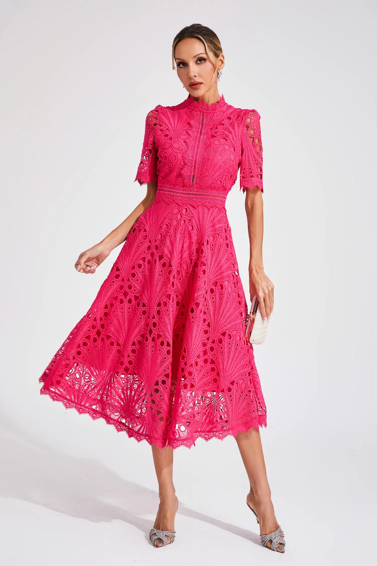 | Hallie Lace Midi Dress