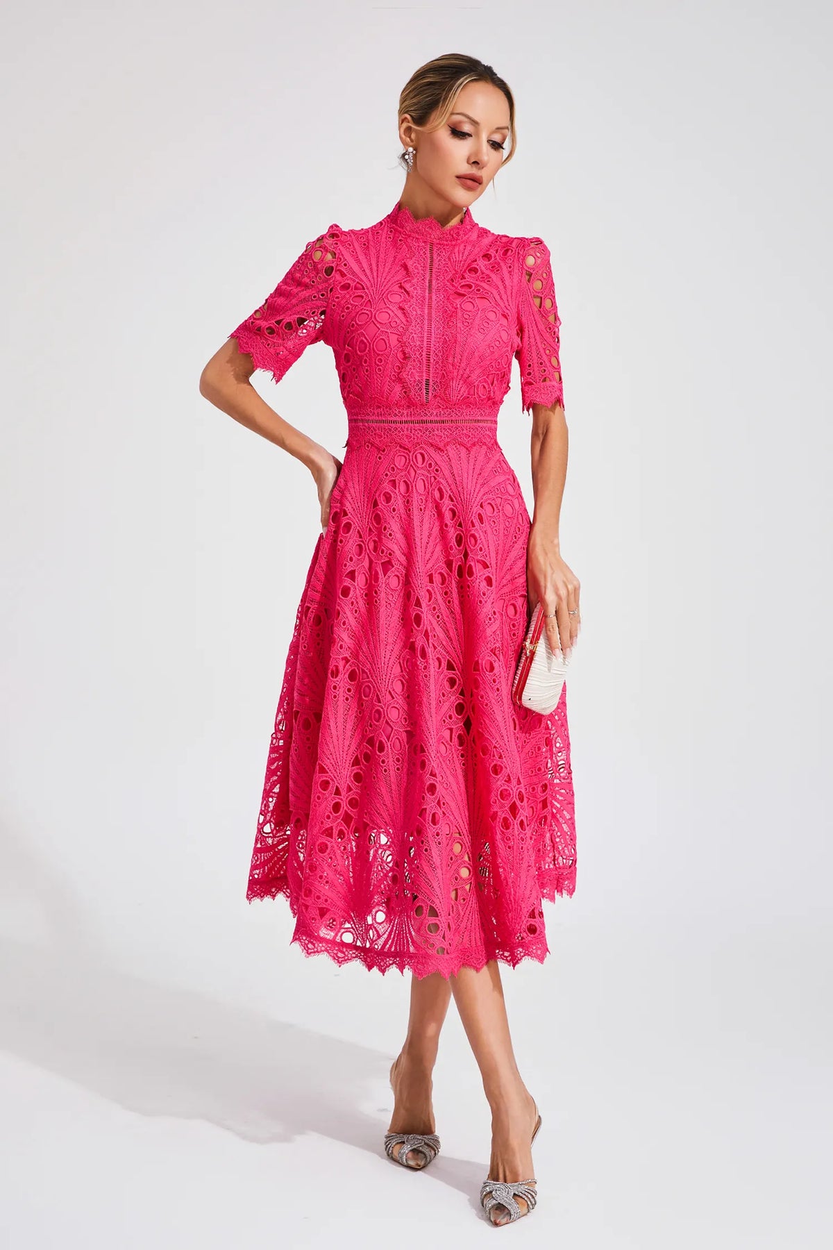 | Hallie Lace Midi Dress