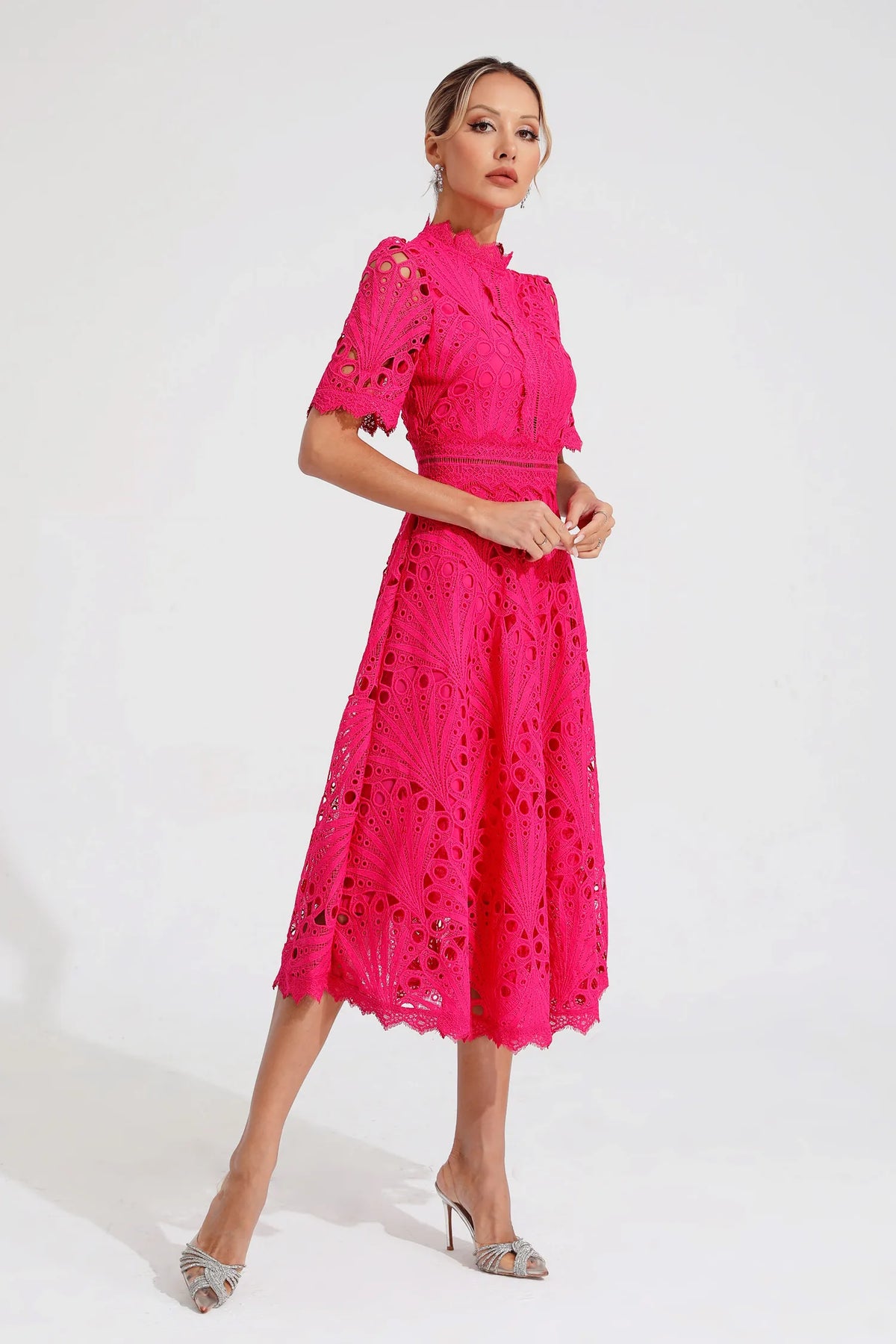 | Hallie Lace Midi Dress