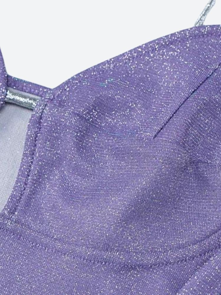 Cut Glitter Out Mini Dress