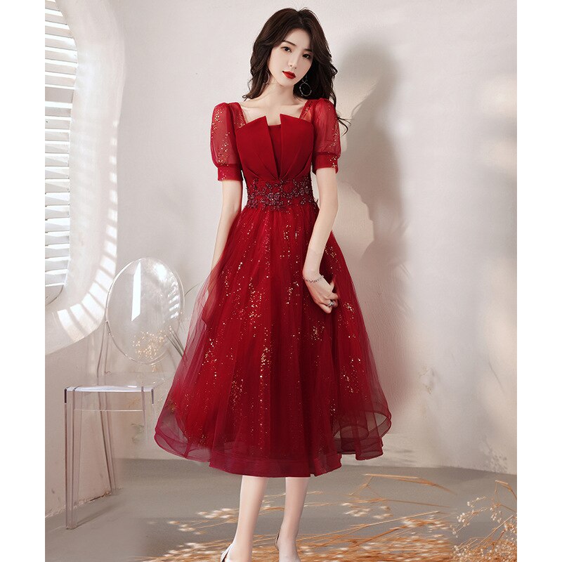 Kissnovaa - Gorgeous Burgundy Ball Gowns