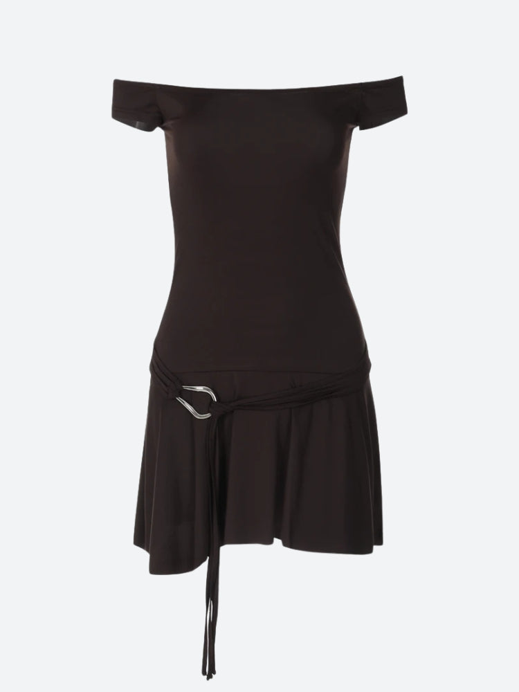 Off Grunge Shoulder Mini Dress