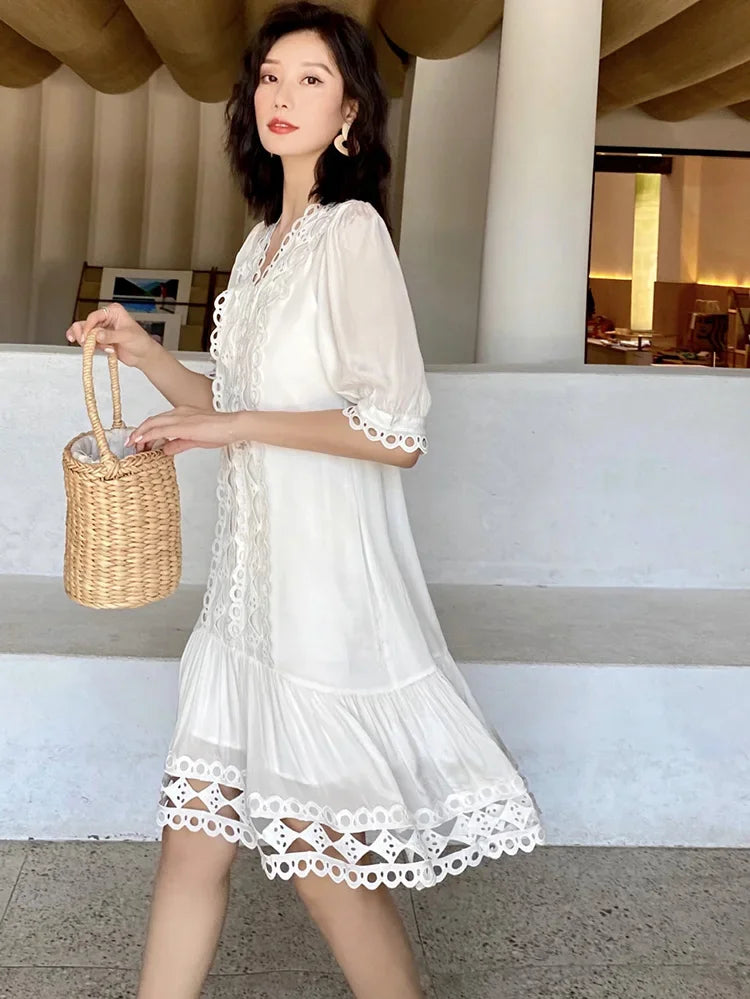 Holiday Summer Long Dress Vocation Beach Ladies New Midi Dress