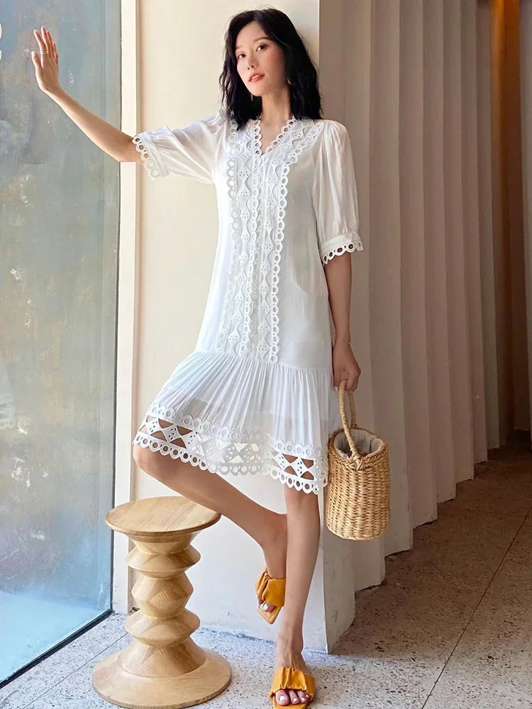 Holiday Summer Long Dress Vocation Beach Ladies New Midi Dress