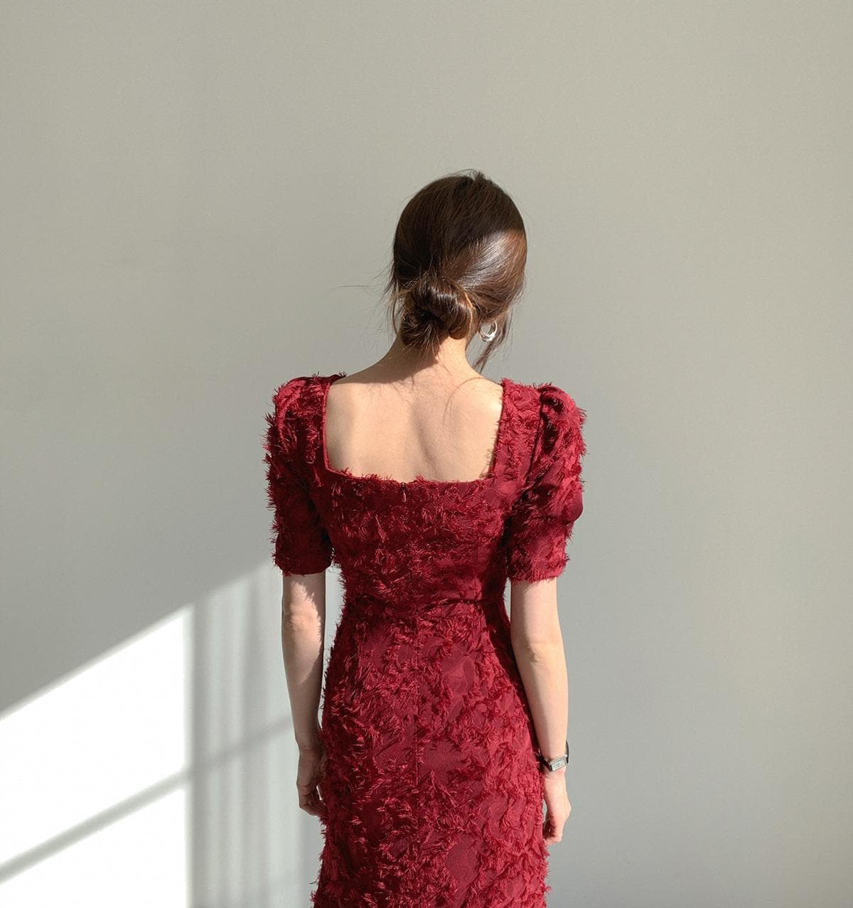 Classic Square Collar Tassel Women Summer Dress