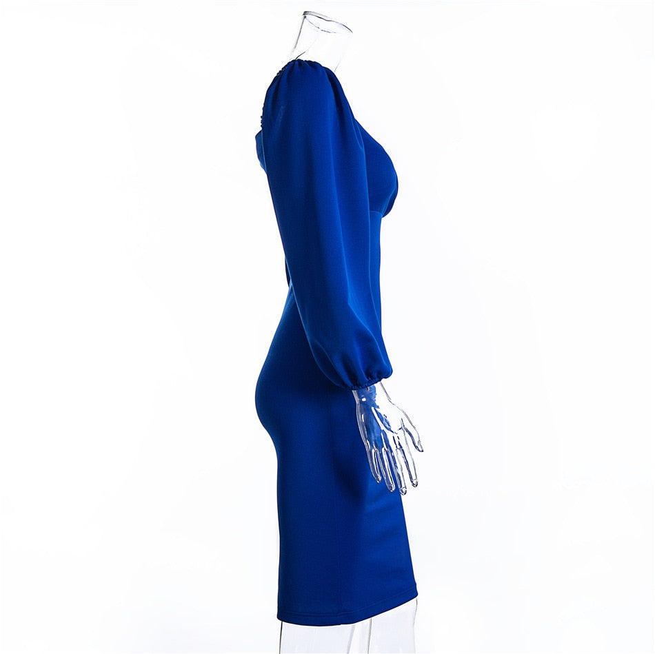 Classic Christmas Evening Sophisticated Date Office Party Midi Dress