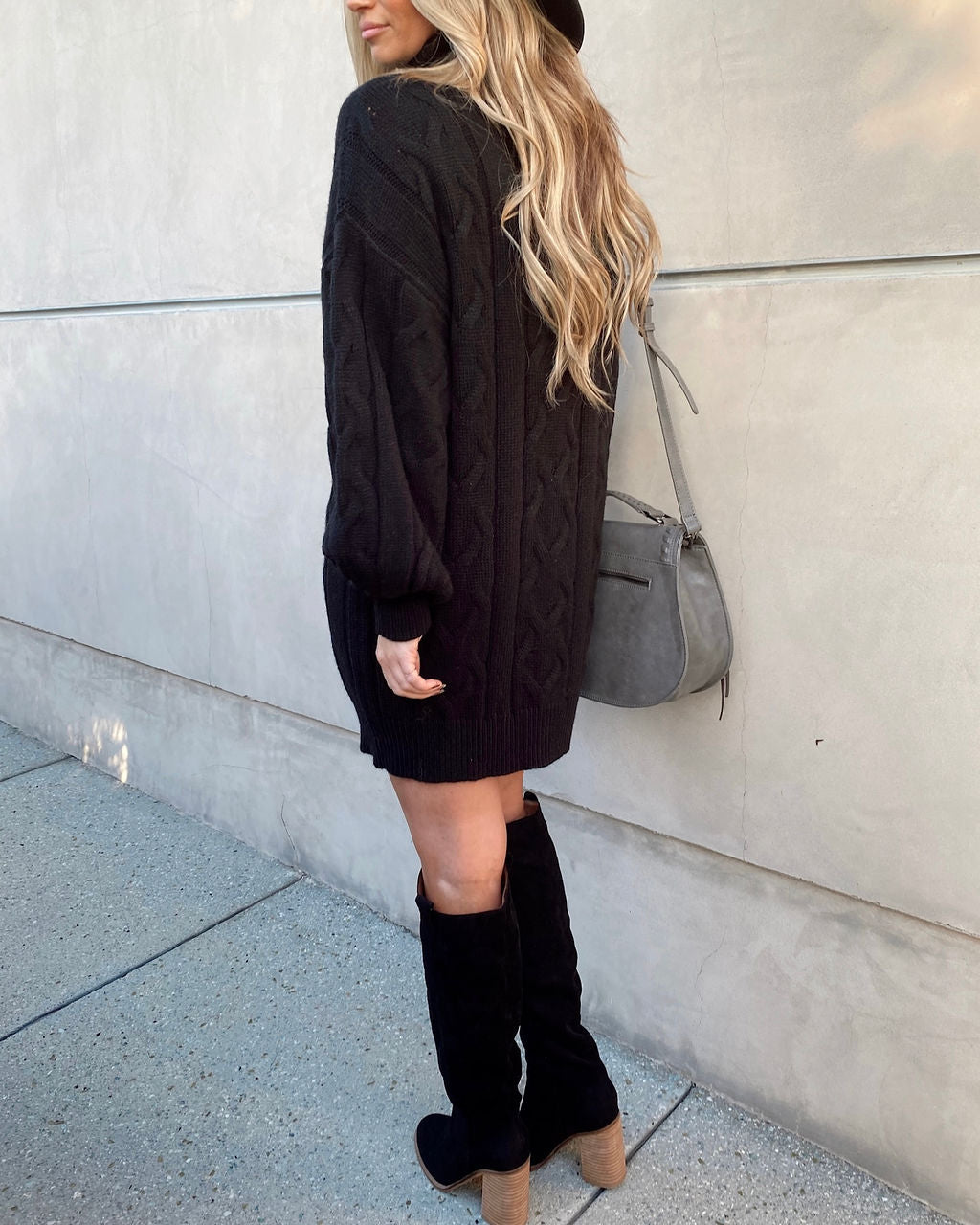 Cable Milana Knit Turtleneck Sweater Dress
