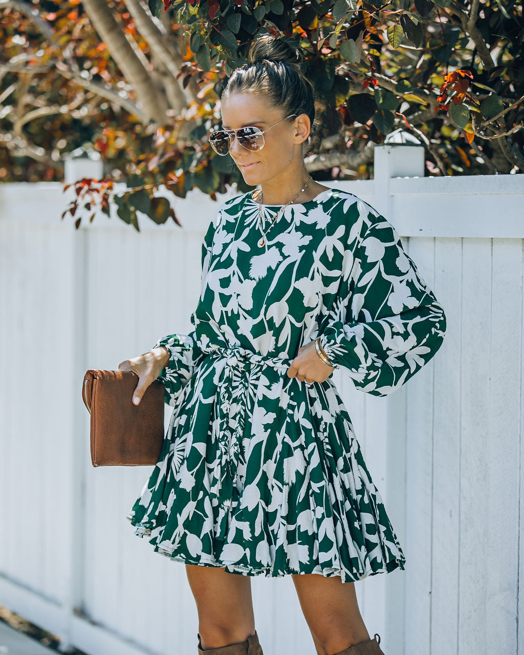 Printed Nylah Rope Tie Ruffle Dress