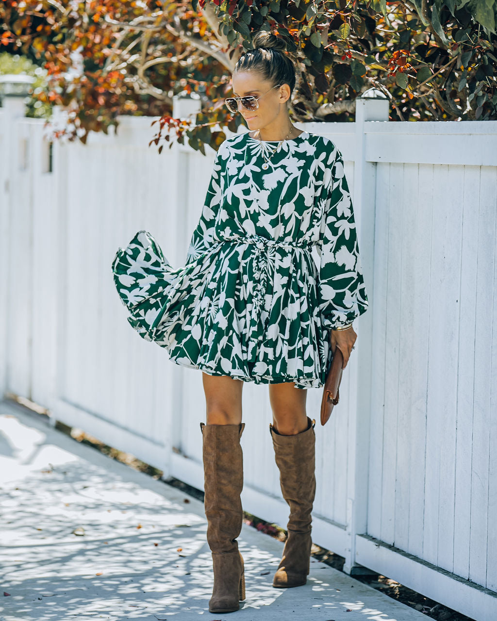 Printed Nylah Rope Tie Ruffle Dress