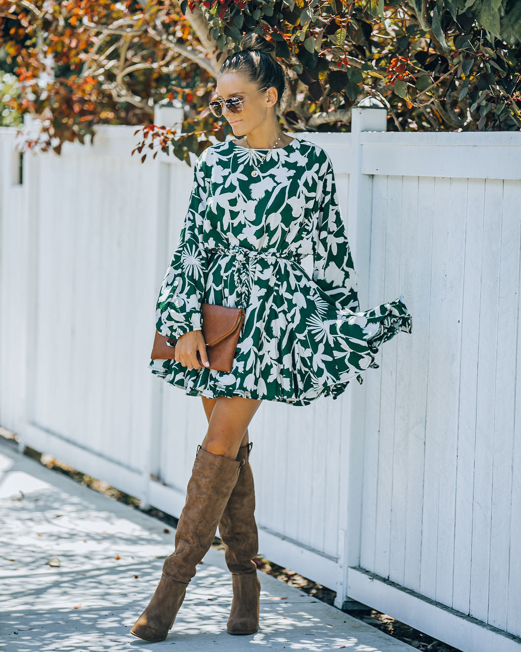 Printed Nylah Rope Tie Ruffle Dress